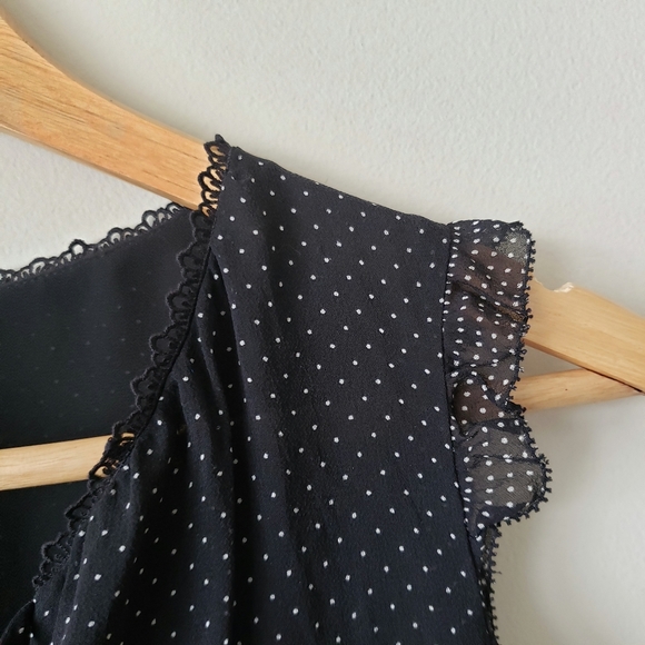 Joie Cici Silk Top Caviar/Porcelain - Picture 7 of 8